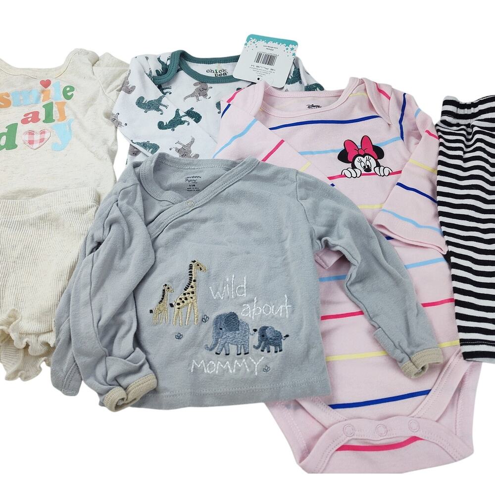 Baby Clothing Bundle 0-3M Disney & Gerber Organic